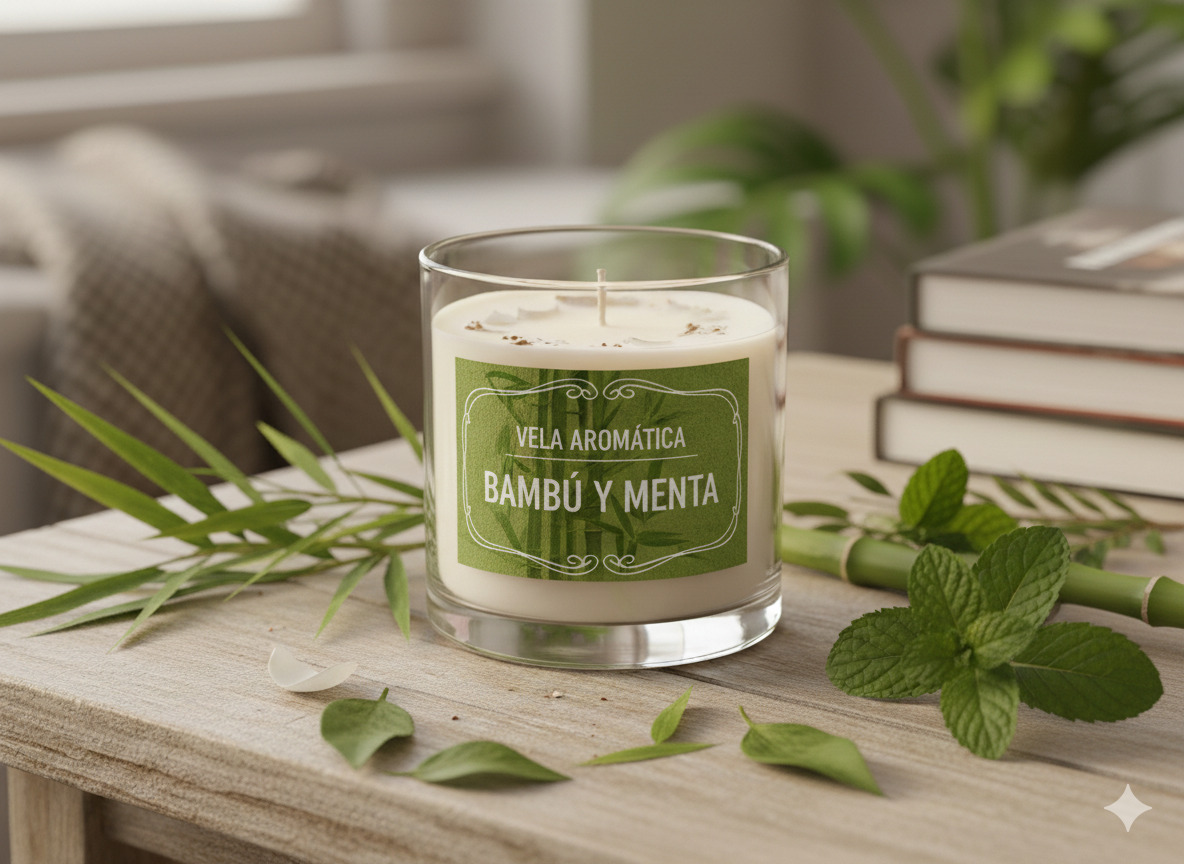 Vela aromática Bambú y Menta